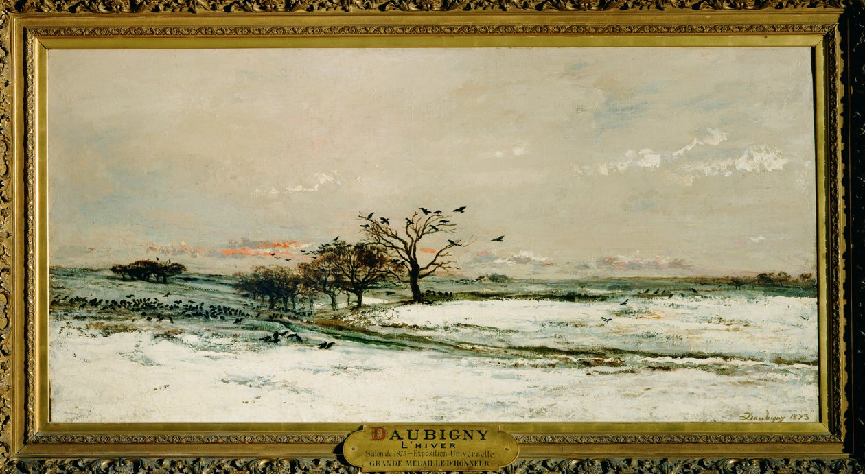 Vinter (maleri på lerret) av Charles Francois Daubigny