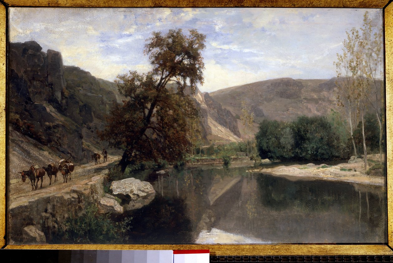 kantene på Cousin nær Avallon Maleri av Charles Francois Daubigny (1817-1878) 1800-tallet Søn. 0,33x0,55m av Charles Francois Daubigny