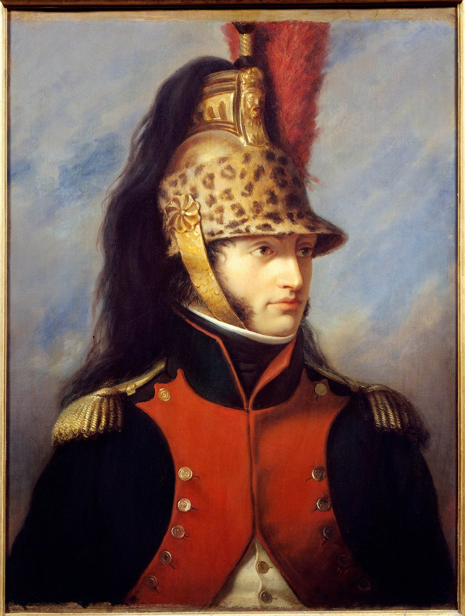Portrett av Louis Bonaparte (1778-1846) i uniform av oberst i 5. drageregiment Maleri av Charles Francois Jalabert (1819-1901) 1852 Malmaison musee du chateau - Portrett av Louis Bonaparte (1778-1846) i uniformen til oberst den 5. re av Charles François Jalabert
