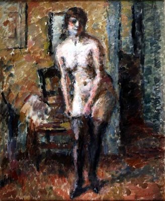 Kvinne dressing av Charles Francois Prosper Guerin