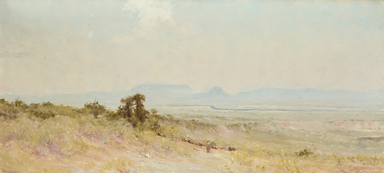 House Mountain on the Llano, ca. 1920 (olje på lerret) av Charles Franklin  Reaugh