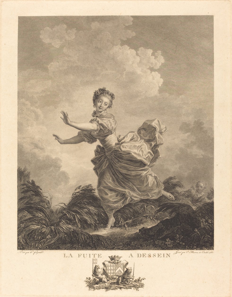 Lekker med vilje av Charles François Adrien Macret and Jacques Couché after Jean Honoré Fragonard