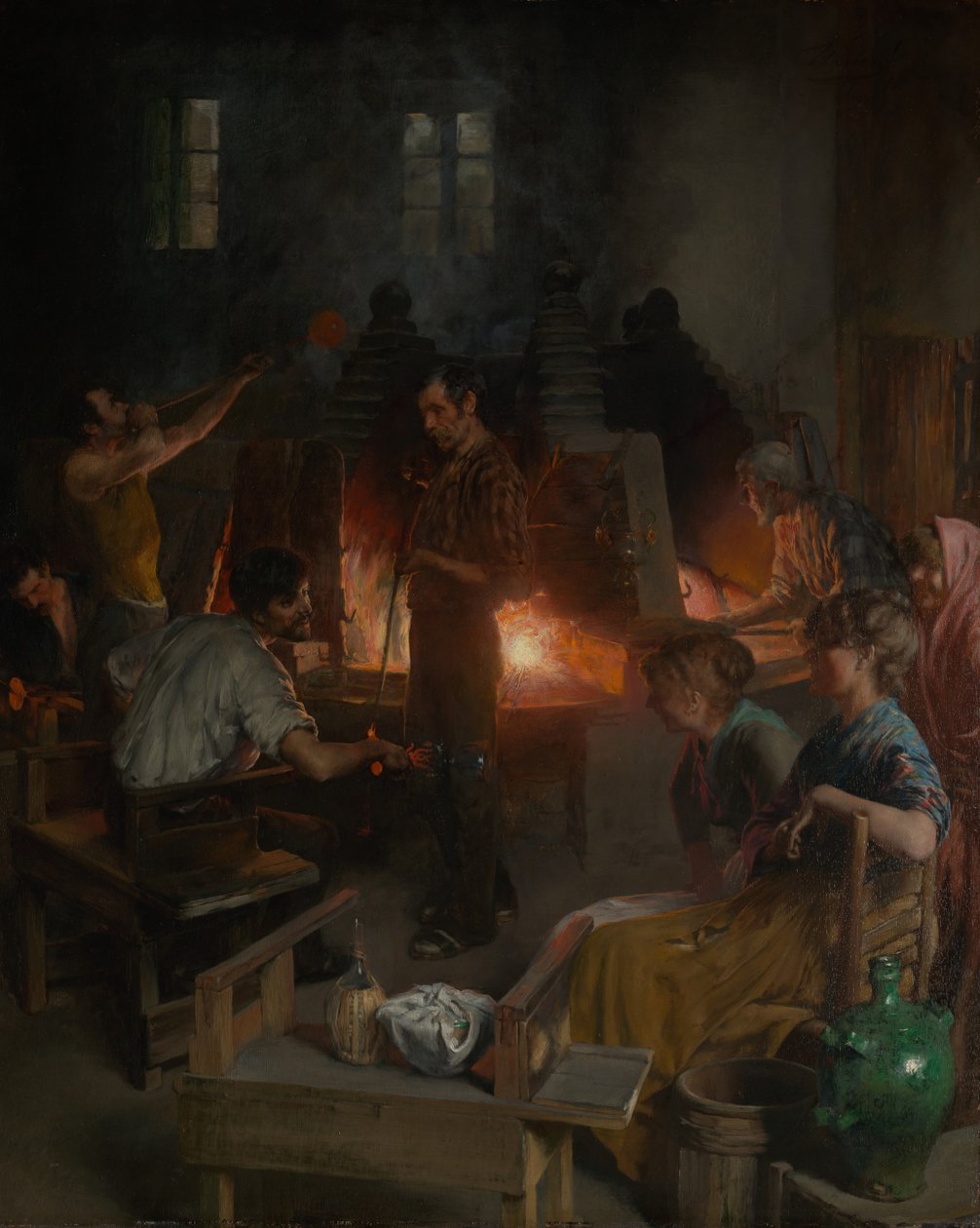 Glassblåsere av Murano av Charles Frederic Ulrich