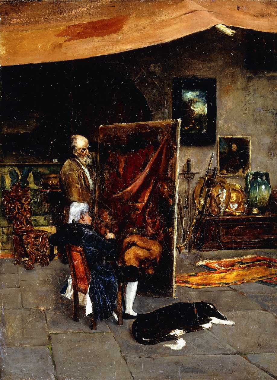 I kunstnerens studio, av Charles Frederic Ulrich