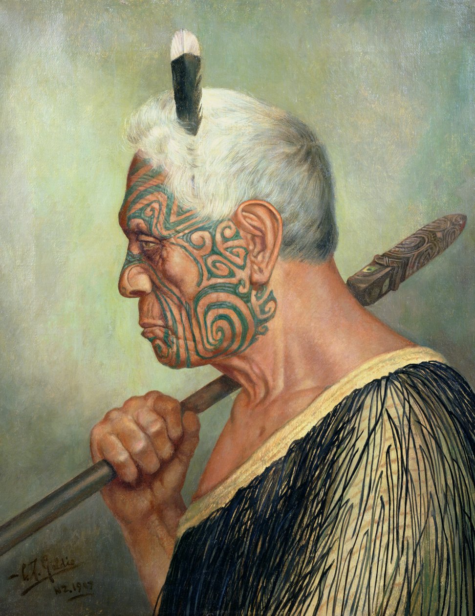 En Maori-kriger av Charles Frederick Goldie
