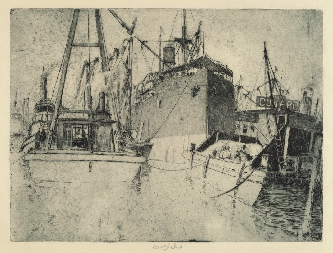 Chelsea Docks, laster skipet av Charles Frederick William Mielatz