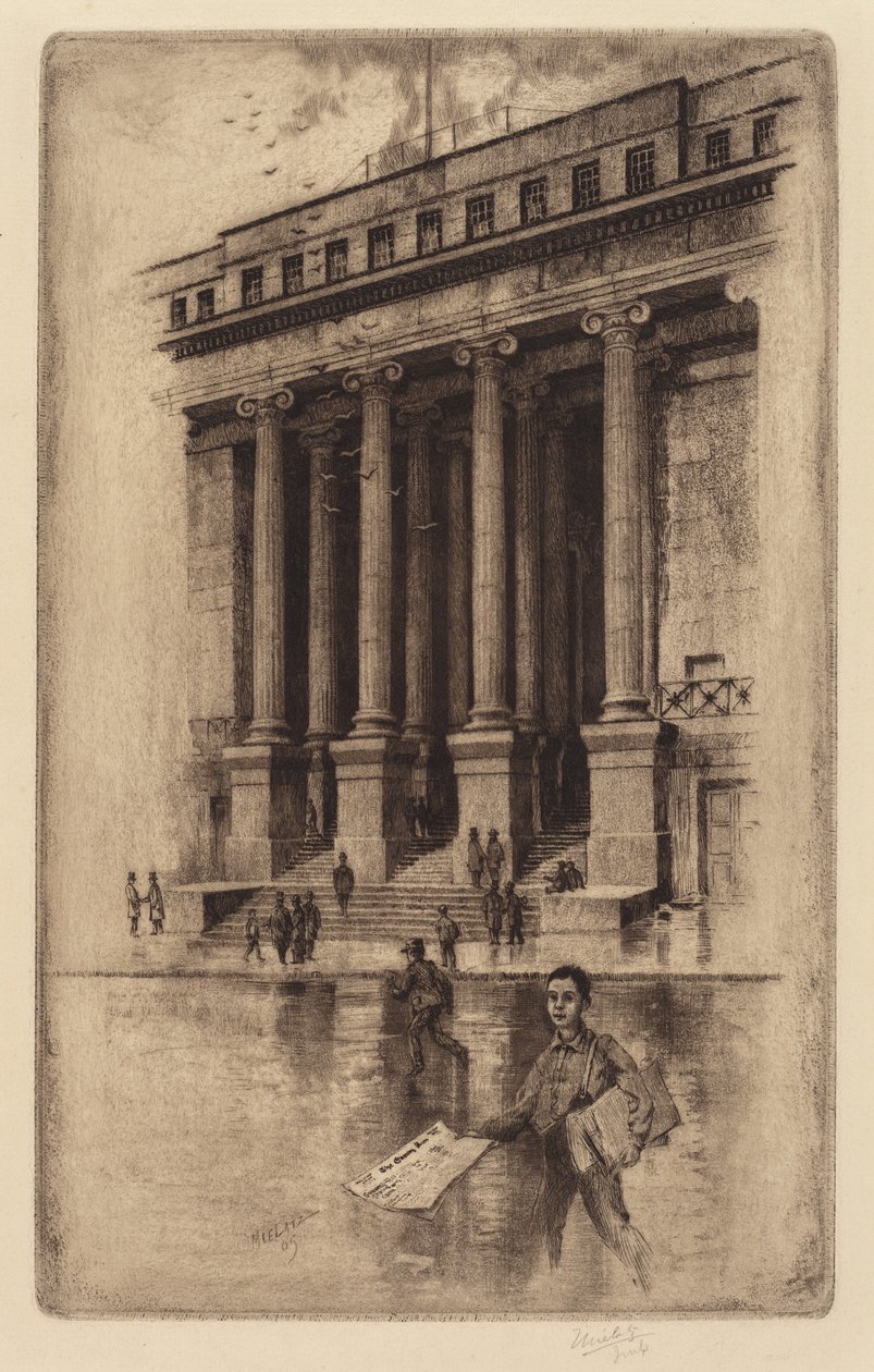 Veranda, Old Custom House, Wall Street av Charles Frederick William Mielatz