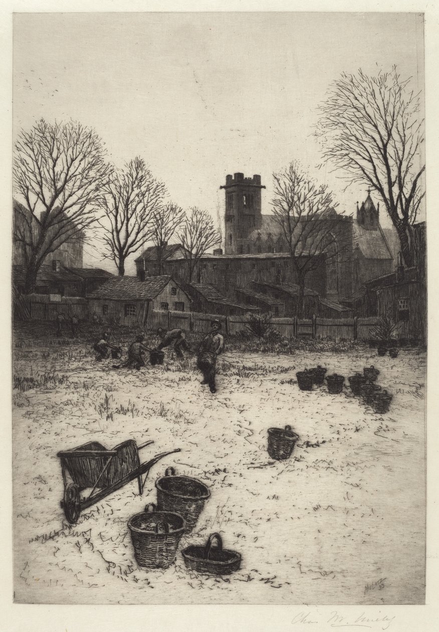 Uten tittel (hagescene) av Charles Frederick William Mielatz