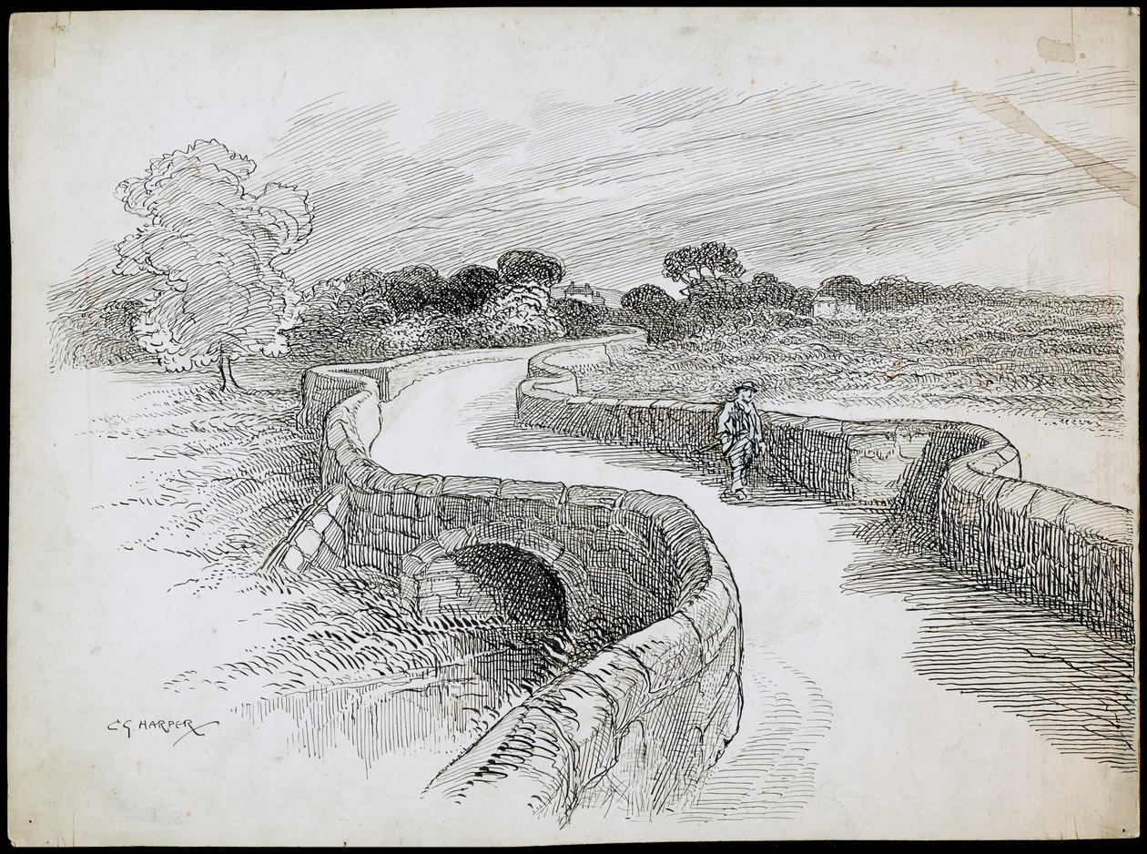 Swarkestone Bridge, Stanton By Bridge, Derbyshire av Charles George Harper