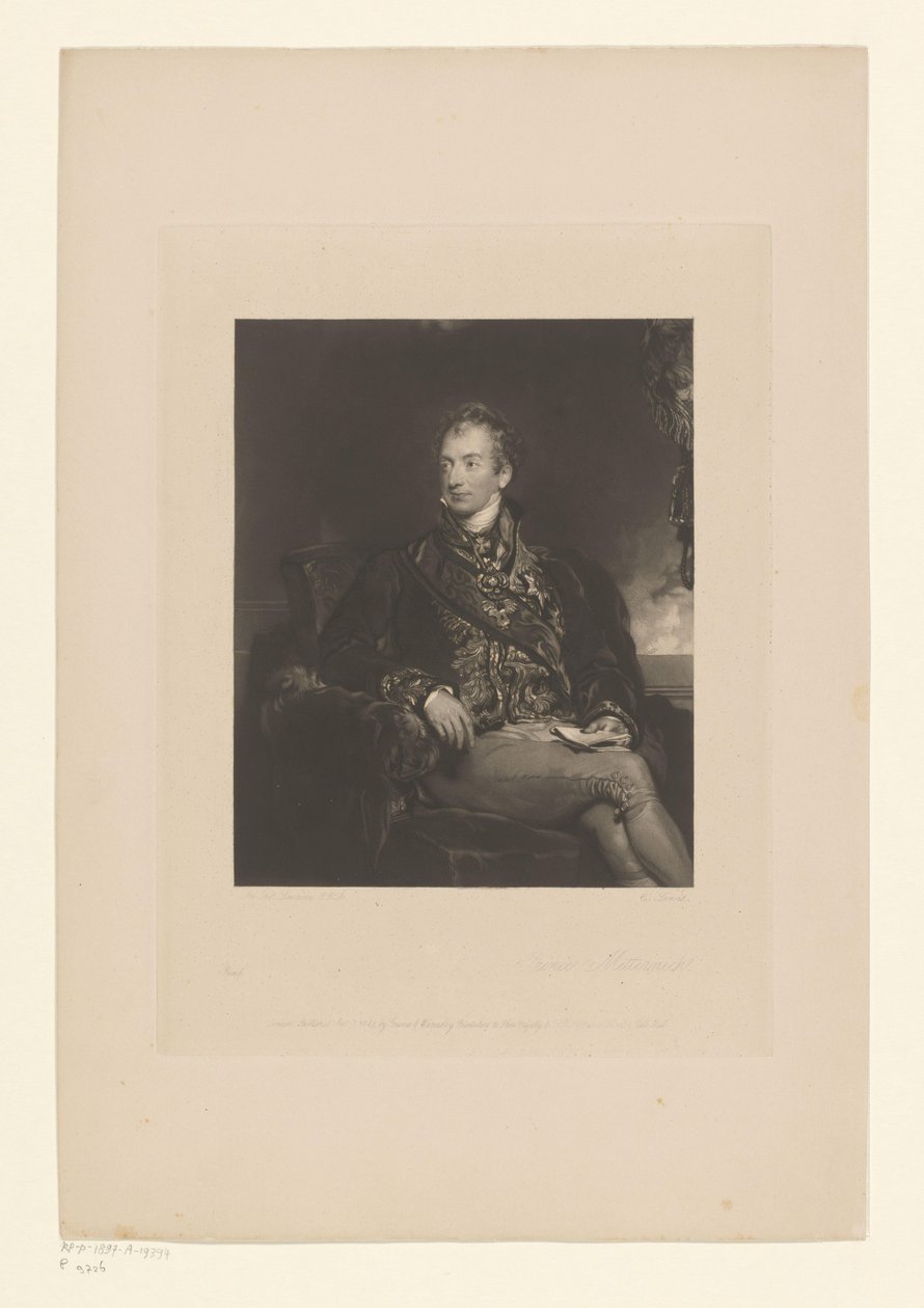 Portrett av Klemens av Metternich Prins Metternich (tittel på objekt) av Charles George Lewis