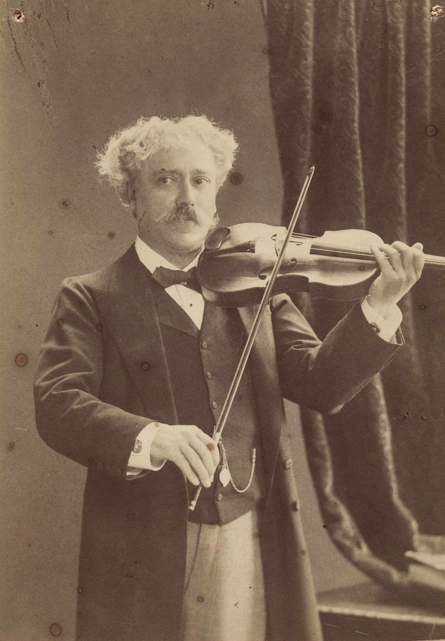 Portrett av fiolinisten og komponisten Paul de Sarasate 1844-1908, ca. 1890. av Charles Gerschel