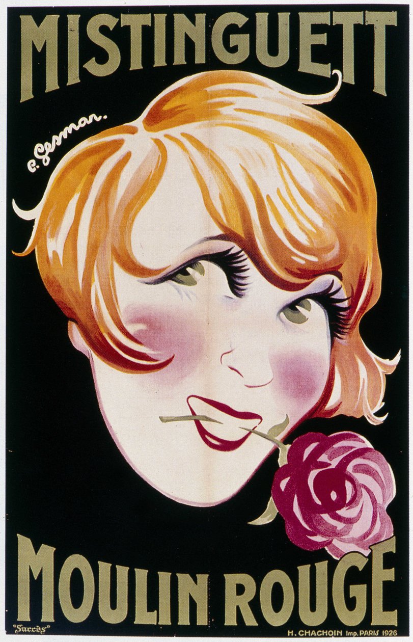 Mistinguett (Mistinguette) ved Moulin Rouge av Charles Gesmar