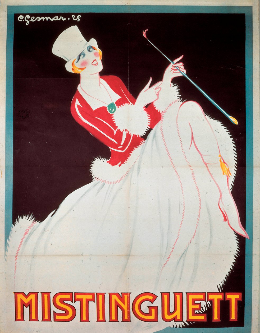 Plakat av Mistinguett av Charles Gesmar