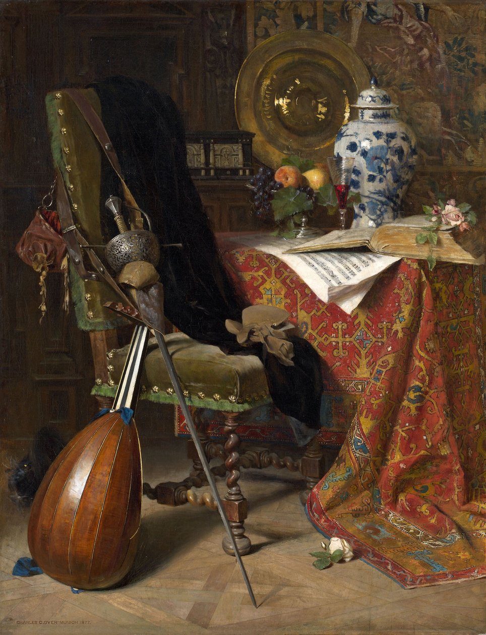Interiør fra det syttende århundre, 1877 av Charles Gifford Dyer