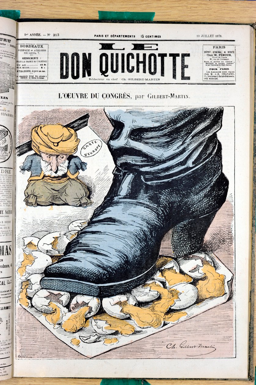 Omslag av "" Le Don Quixote "", nummer 213, farge satirisk av Charles Gilbert Martin
