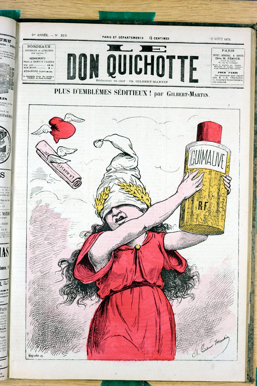 Omslag til "" Le Don Quixote", nummer 215, Satirique en Colors av Charles Gilbert Martin