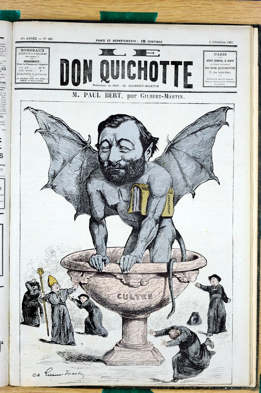 Omslag til ""Le Don Quixote"", nummer 389, satirisk i farger av Charles Gilbert Martin