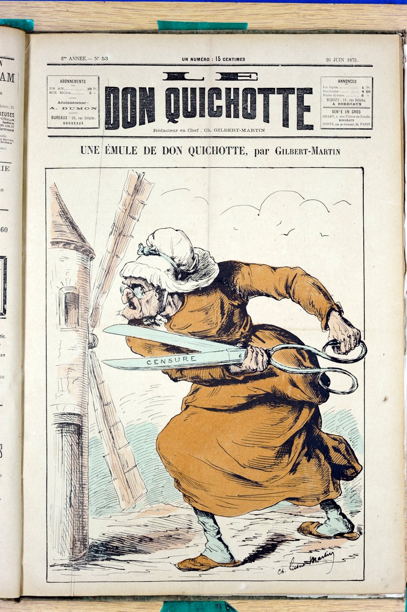 Omslag til "" Le Don Quixote", nummer 53, Satirique en Colors av Charles Gilbert Martin