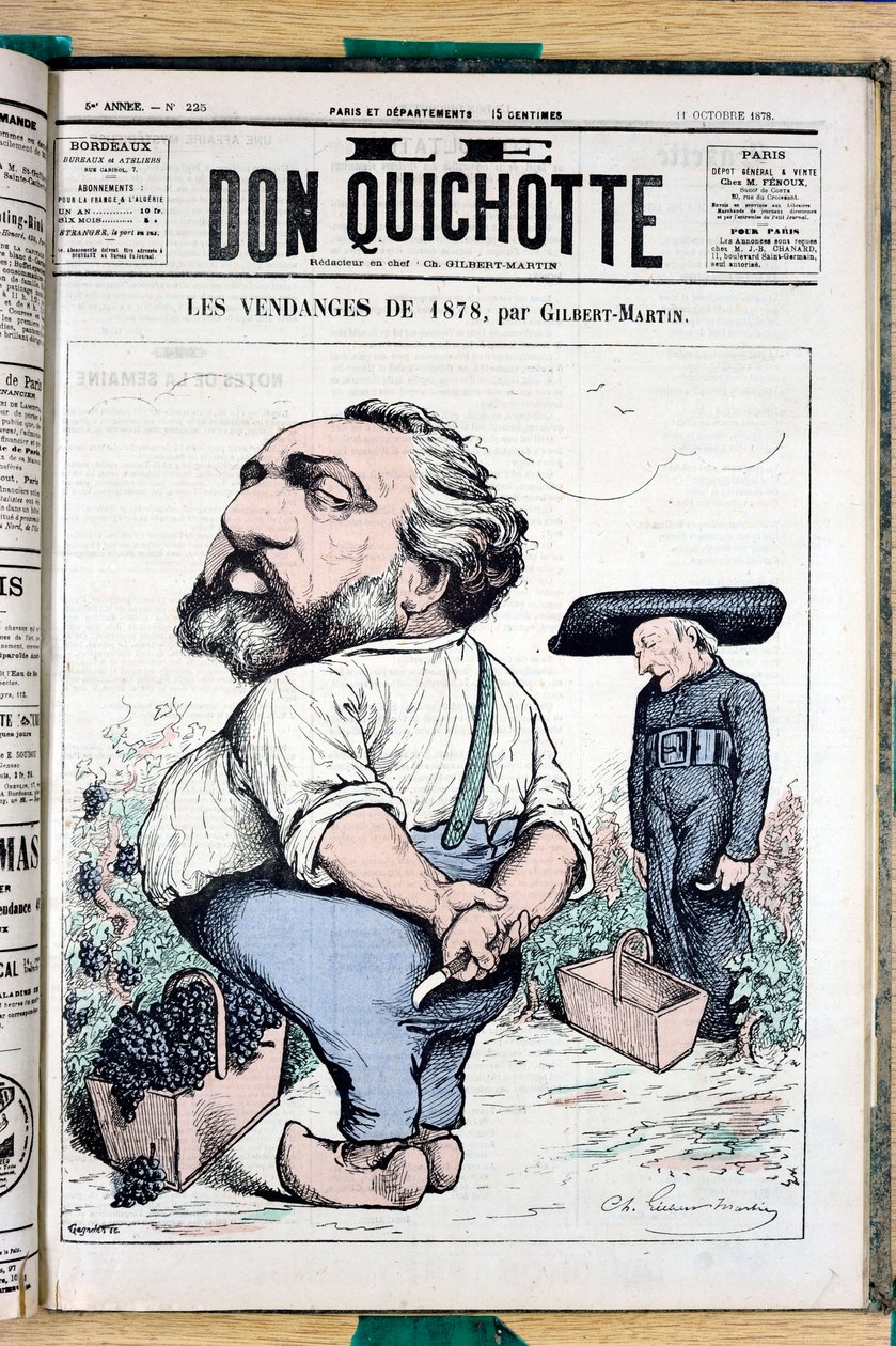 Omslag av "" The Don Quixote "", nummer 225, Satirique en Colors av Charles Gilbert Martin