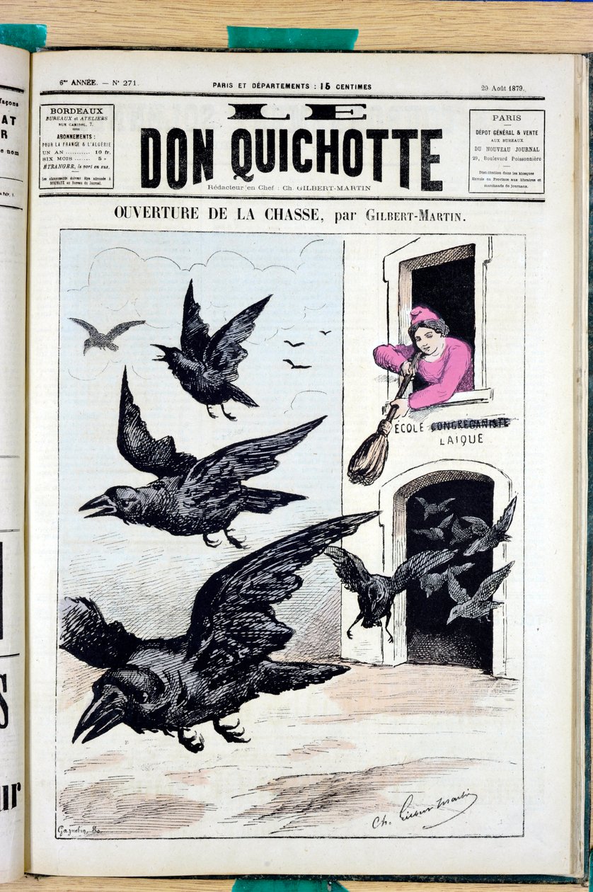 Omslag til "" The Don Quixote "", nummer 271, Satirique en Colors av Charles Gilbert Martin