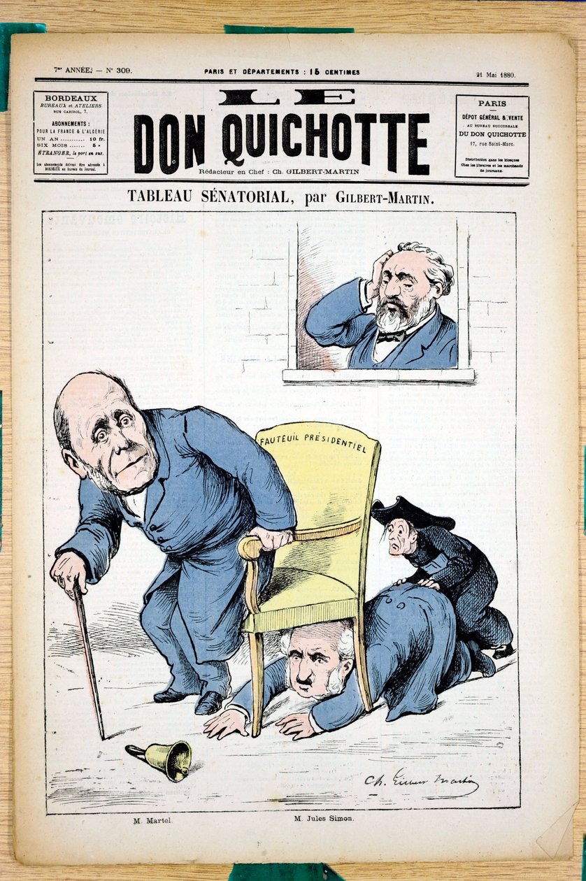 Omslag til "" The Don Quixote "", nummer 309, Satirique en Colors av Charles Gilbert Martin