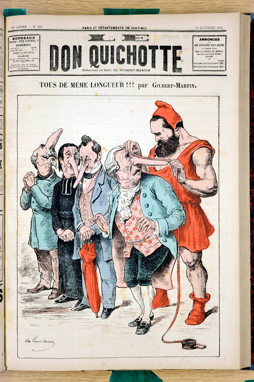 Omslag til "" The Don Quixote"", nummer 592, Satirical en Colors av Charles Gilbert Martin