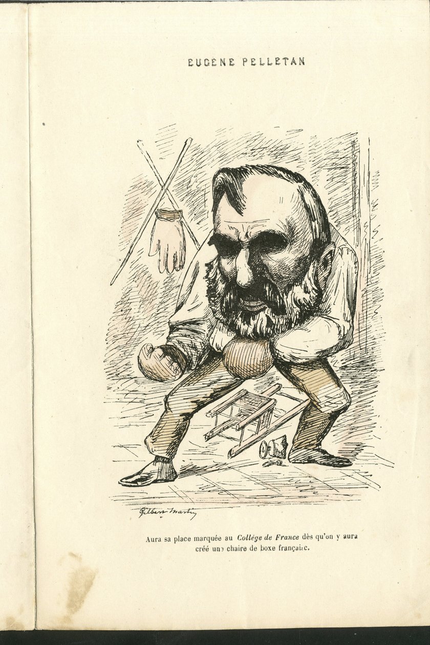 Illustrasjon av Charles Gilbert-Martin (1839-1905) i "" Contemporary Grimaces"" av Charles Gilbert Martin
