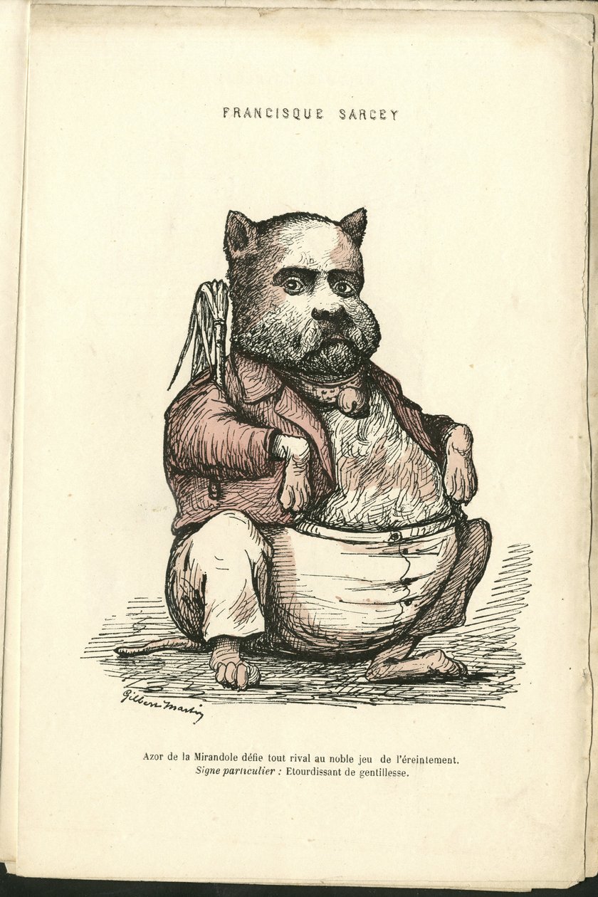 Illustrasjon av Charles Gilbert-Martin (1839-1905) i "" Contemporary Grimaces"" av Charles Gilbert Martin
