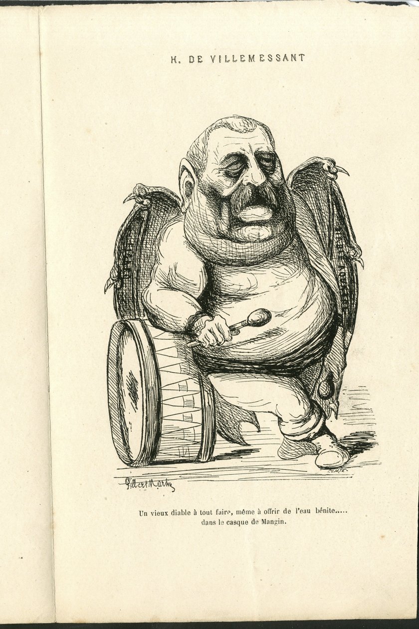 Illustrasjon av Charles Gilbert-Martin (1839-1905) i "" Contemporary Grimaces"" av Charles Gilbert Martin