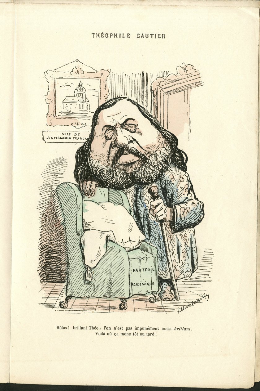Illustrasjon av Charles Gilbert-Martin (1839-1905) i "" Contemporary Grimaces"" av Charles Gilbert Martin