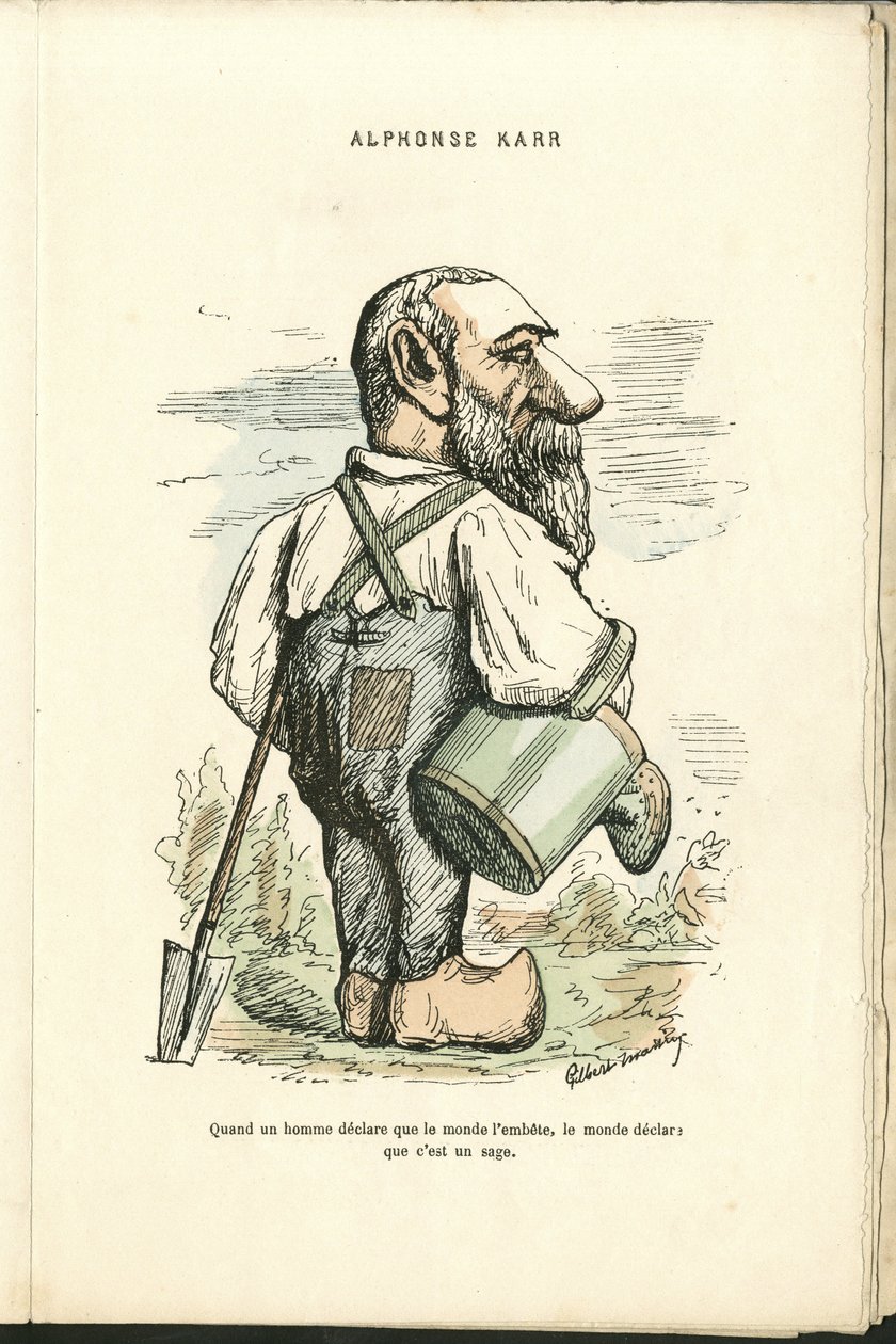 Illustrasjon av Charles Gilbert-Martin (1839-1905) i "" Contemporary Grimaces"" av Charles Gilbert Martin