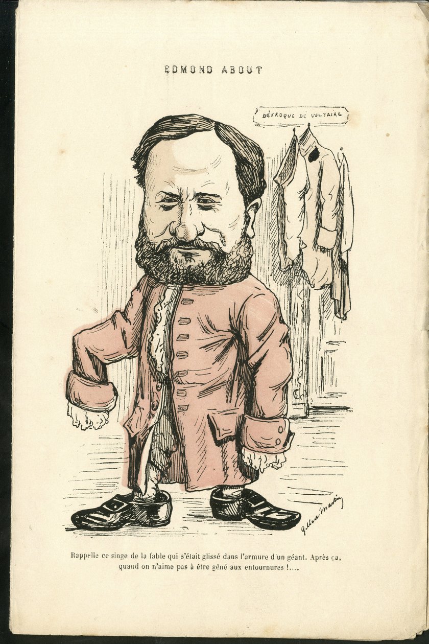 Illustrasjon av Charles Gilbert-Martin (1839-1905) i "" Contemporary grimaces"" av Charles Gilbert Martin