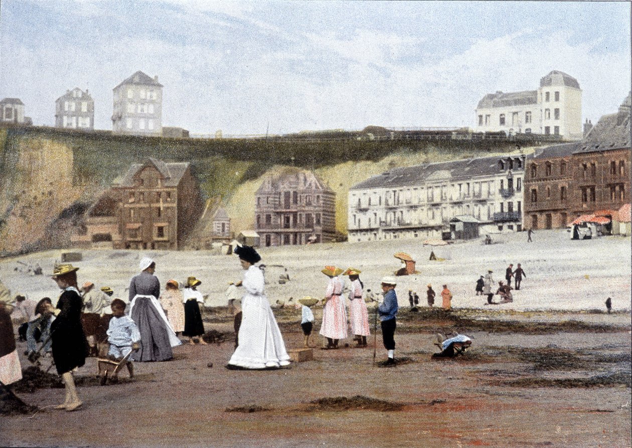 På stranda. Gravering av Gillot rundt 1900. av Charles Gillot