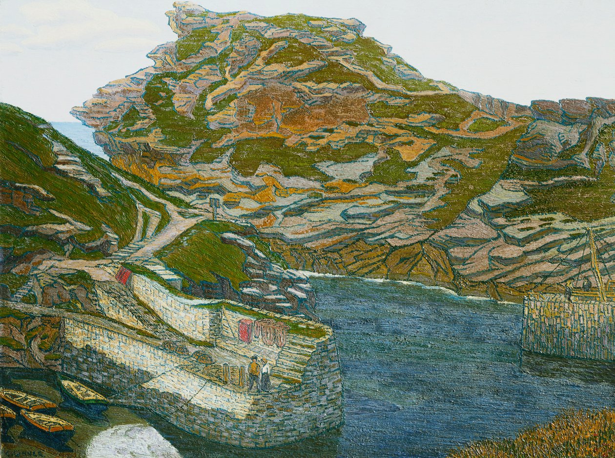Boscastle havn av Charles Ginner