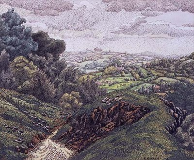 Engelsk landskap av Charles Ginner