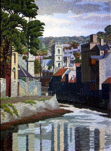 Avon, Bath av Charles Ginner
