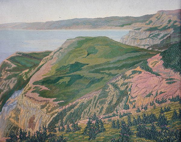 The Dorset Coast, ca. 1927 (olje) (se 188661 for akvarellversjon) av Charles Ginner