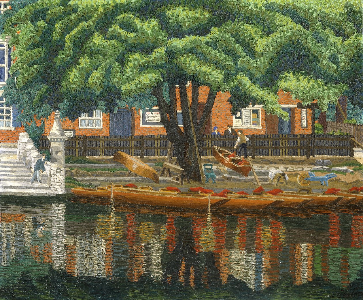 Landing Stage, Stratford-Upon-Avon av Charles Ginner