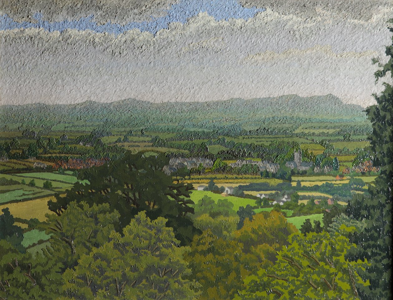 The Malvern Hills, Worcestershire (olje på lerret) av Charles Ginner