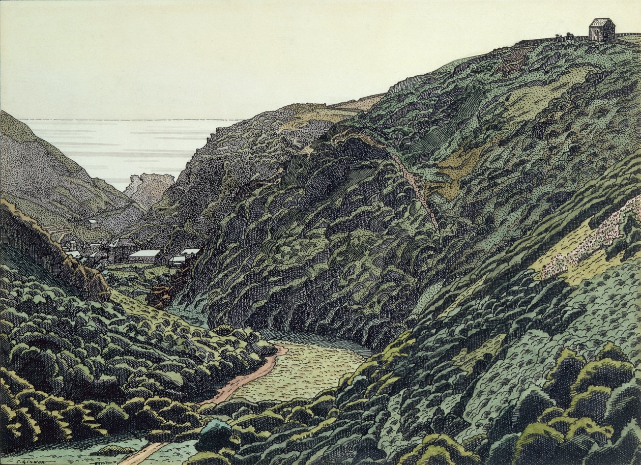 Valency Valley, Boscastle, Cornwall av Charles Ginner