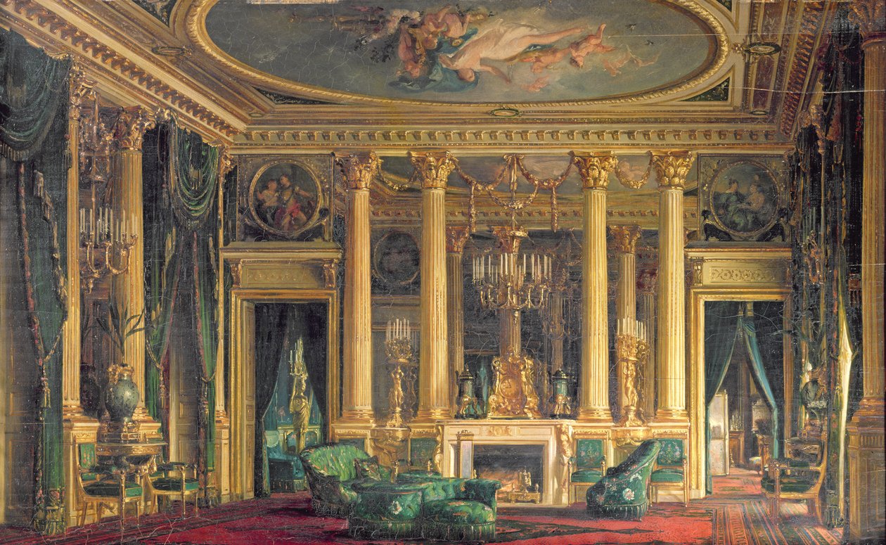 En salong på hotellet til Monsieur Basile Parent, Place Vendome, Paris, 1866 av Charles Giraud