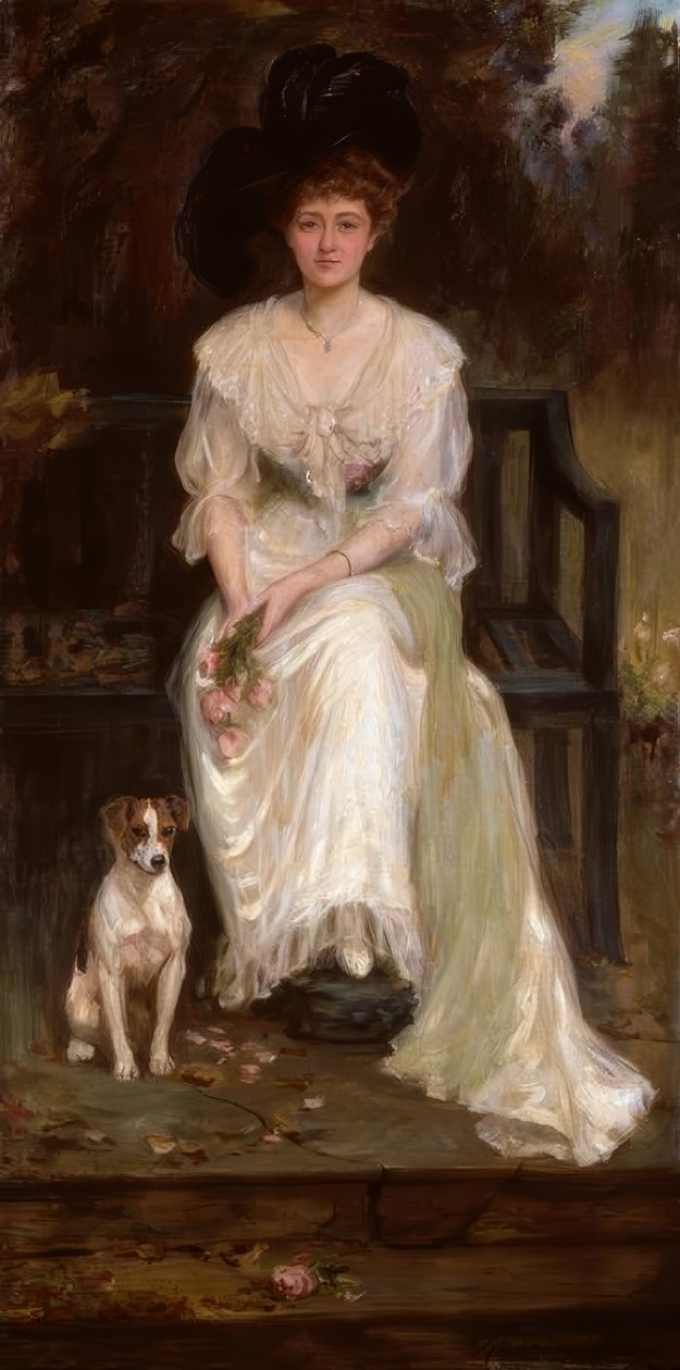 C.G.Anderson, fru Irene Watts / Gemälde av Charles Goldsborough Anderson