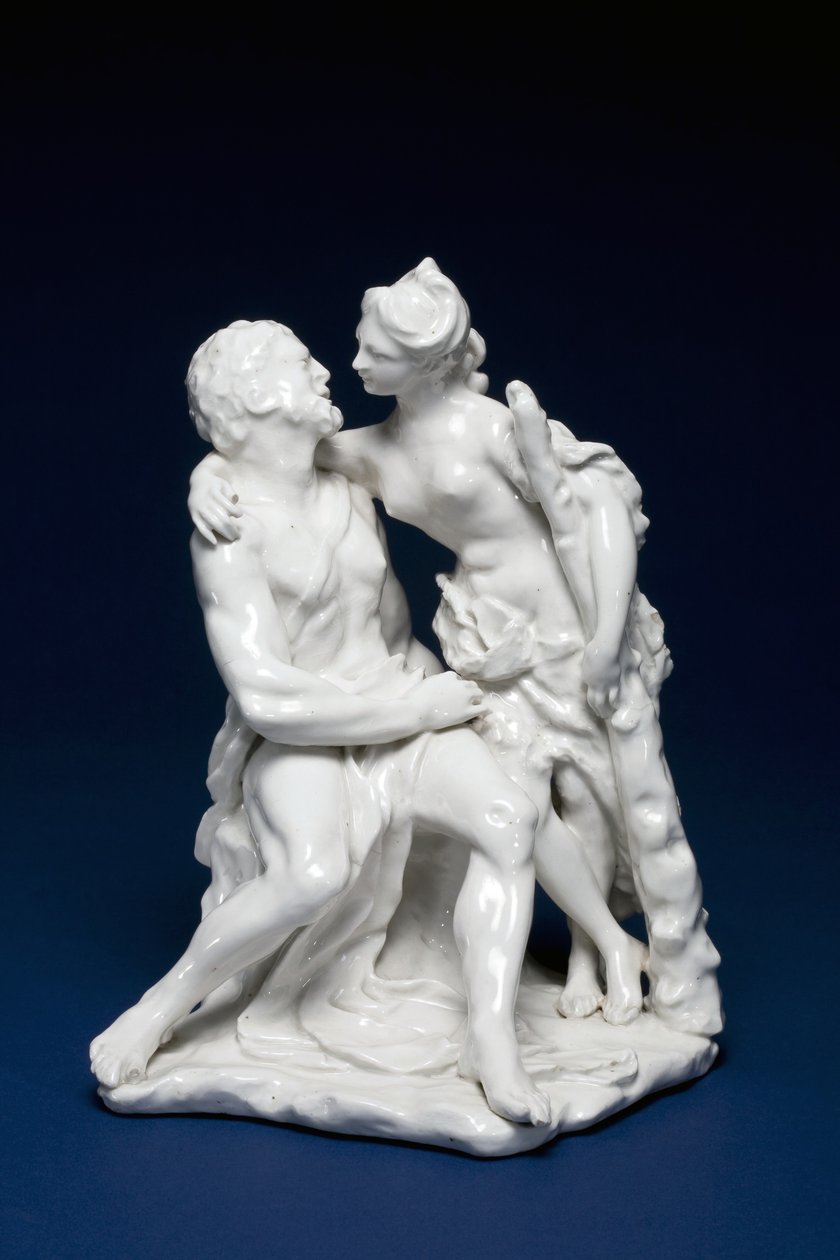Hercules og Omphale, ca. 1749-59 (myk-pasta porselen) av Charles Gouyn