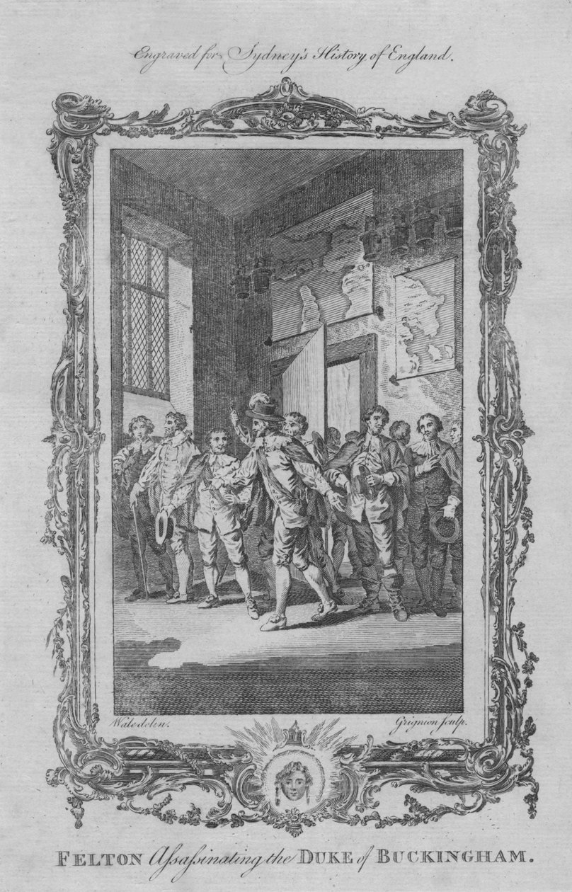 Felton myrdet hertugen av Buckingham, 1773. av Charles Grignion