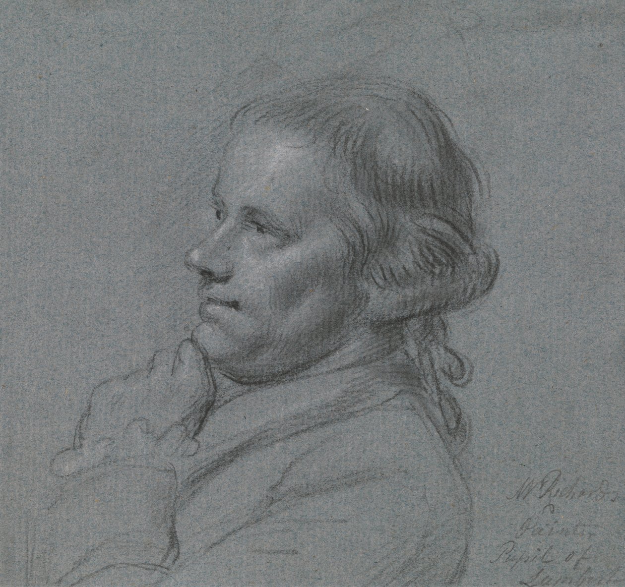 Portrettstudie av John Inigo Richards, RA av Charles Grignion