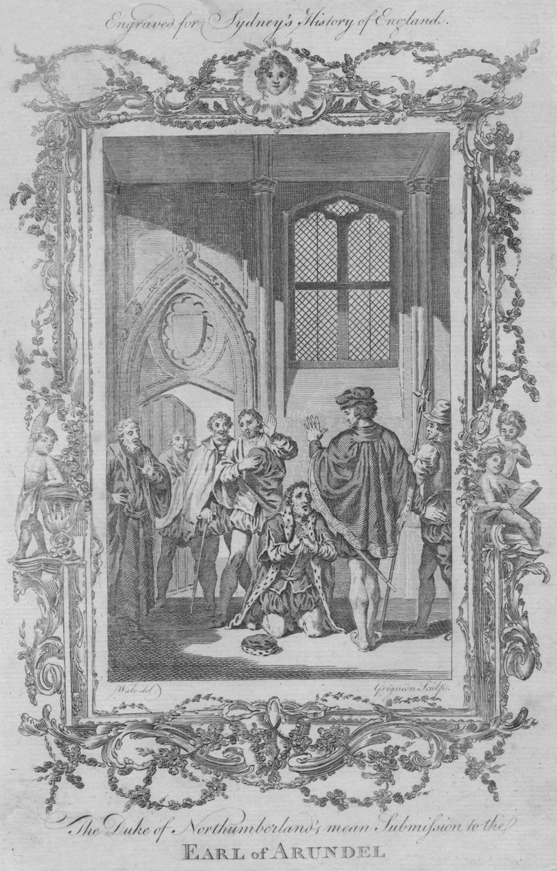 Hertugen av Northumberland betyr underkastelse til jarlen av Arundel, 1773. av Charles Grignion