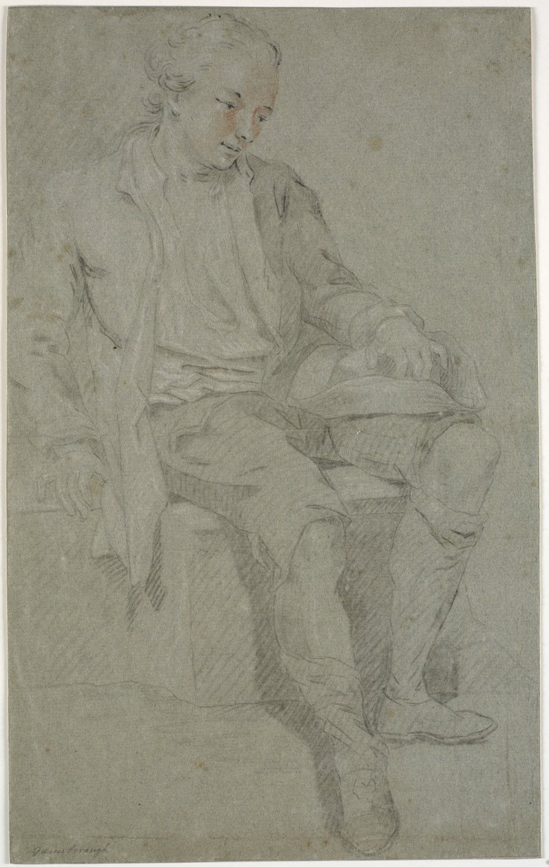 Studie av en sittende ungdom av Charles Grignion d.Æ.