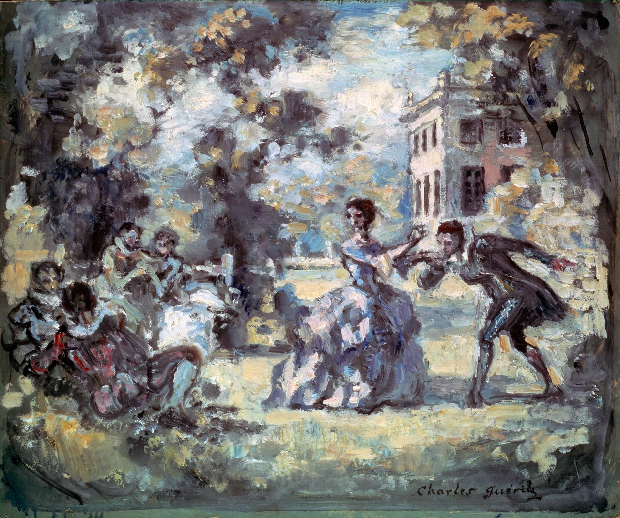 Amorøs scene, c1908 av Charles Guerin