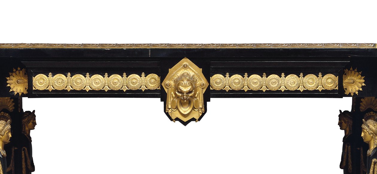 Napoleon III bord, designet av Jean Brandely, intarsia av E. Varlot, Paris, ca. 1850-75 (ormolu, forgylt kobber, ibenholt og platan) av Charles Guillaume Diehl