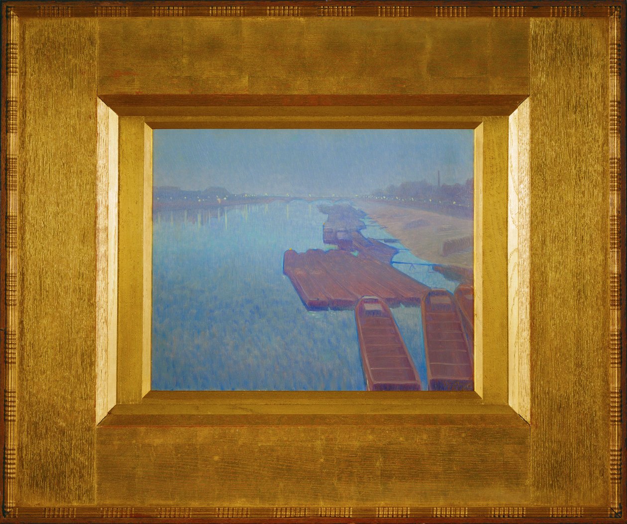 Elv om natten (maleri på lerret) av Charles Guilloux